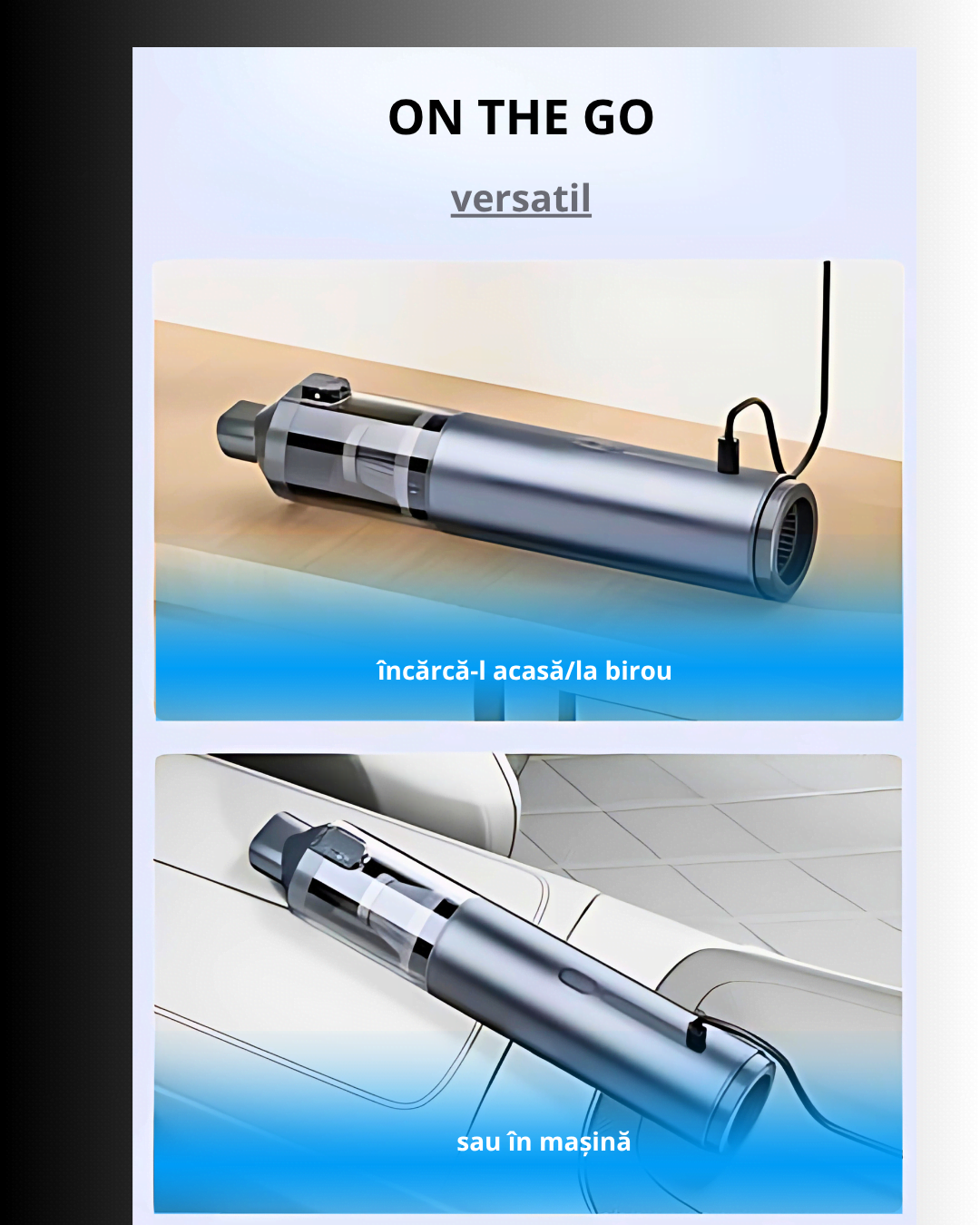aspirator auto wireless fara sac Brily