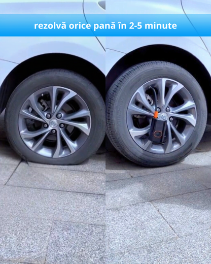 compresor auto portabil Brily cu functie de baterie externa si lanterna