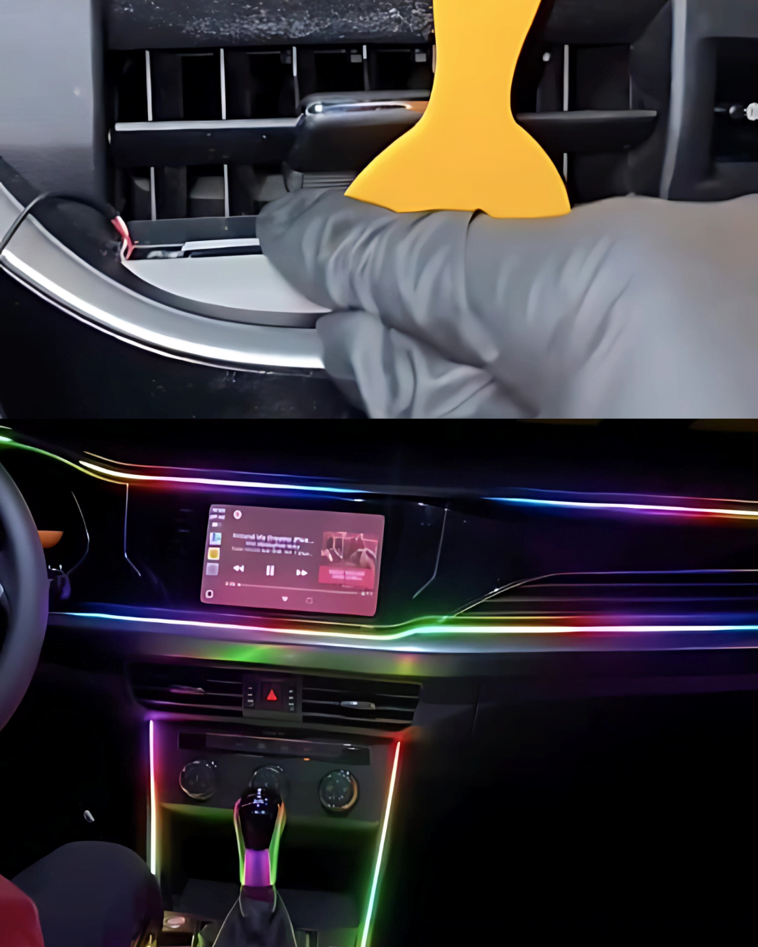 lumini ambientale auto LED RGB DIY - brily detail